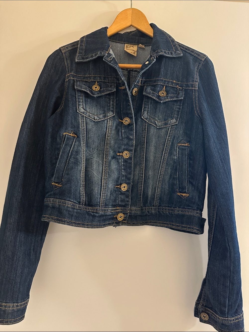 Joujou cropped dark Denim Jacket - Women's